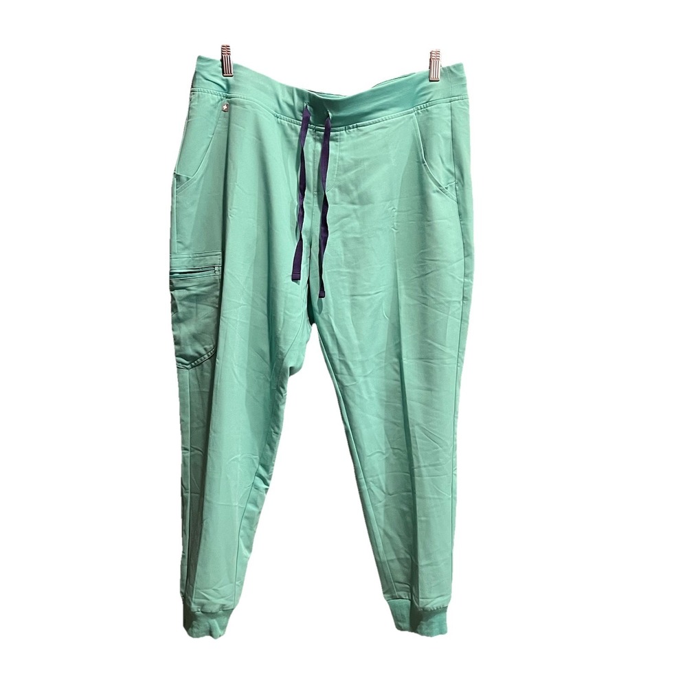 FIGS Technical Collection Green High Waist Zamora Women's Scrubs Pants Size XL